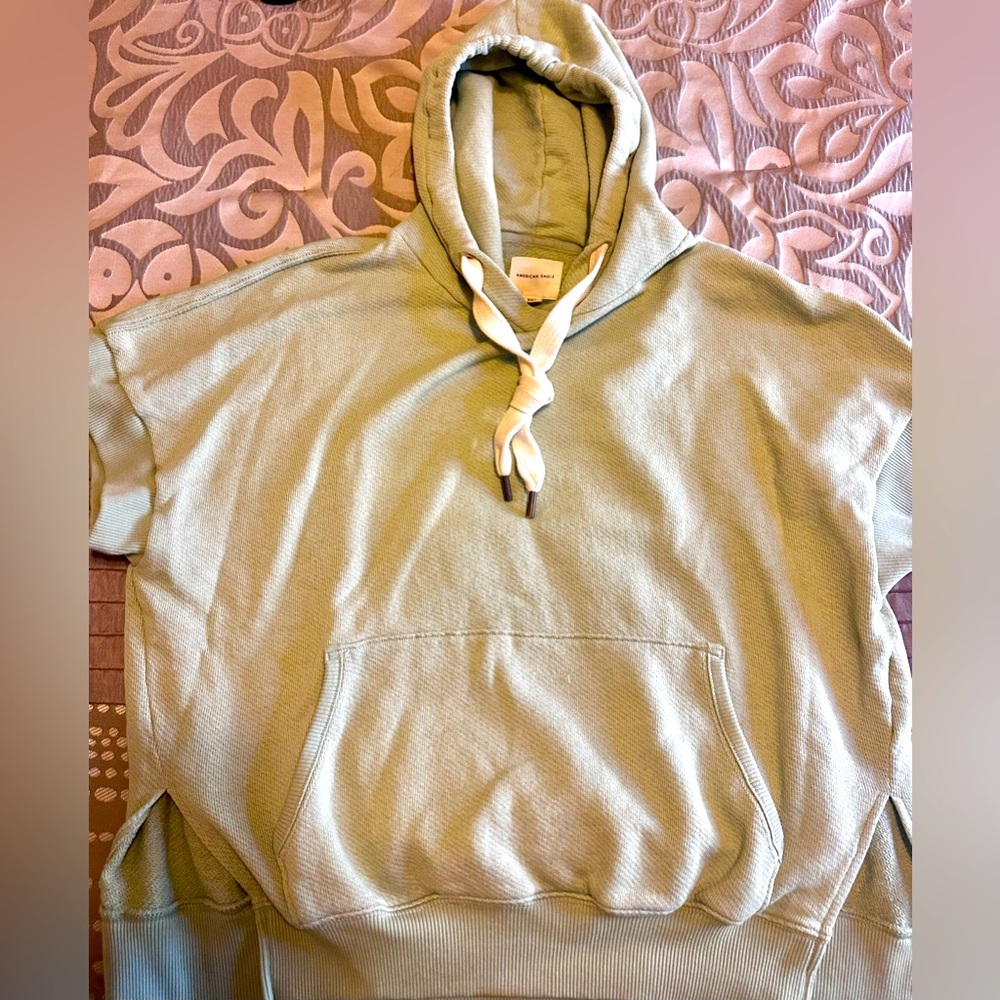 American Eagle short sleeve pullover hoodie.